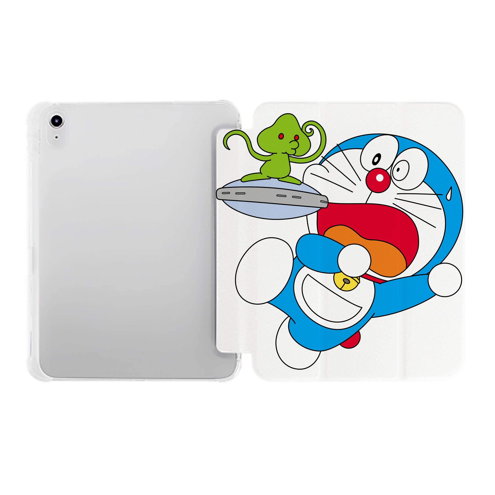 （画像用） ドラえもん Doraemon IPad ケース ペン収納付き 三つ折りスタンド PUレザー×シリコン 対応機種9.5/10.5/10.9インチ